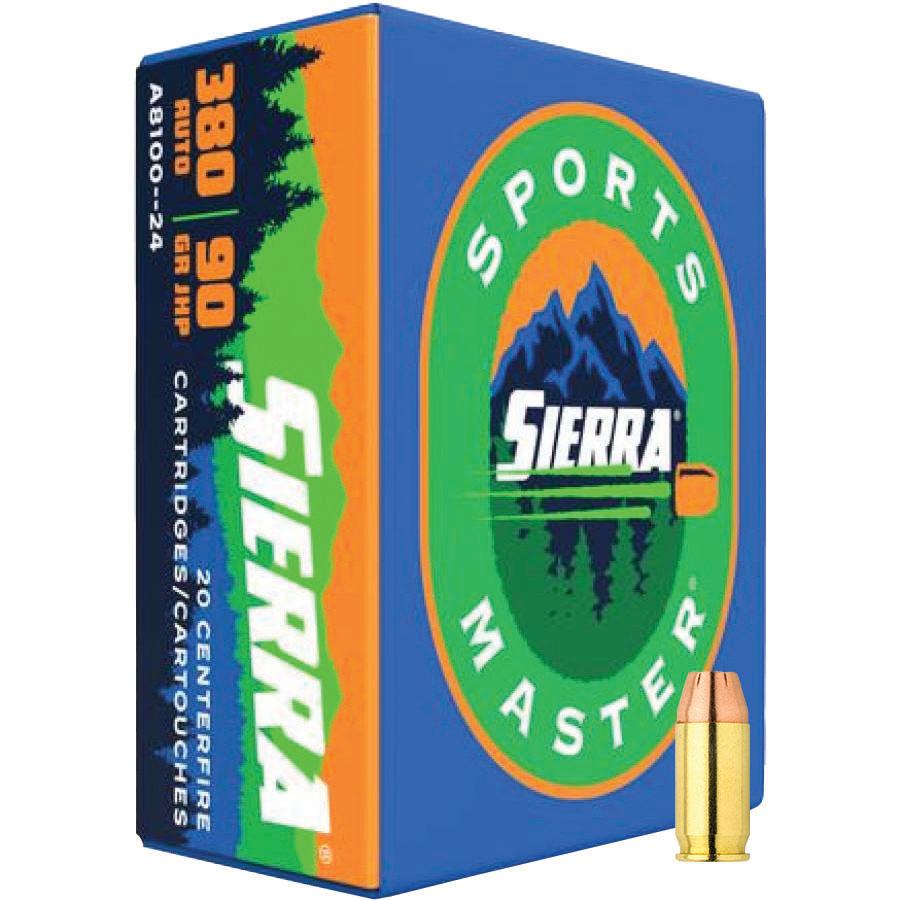 Sierra Sports Master .380 Auto 90 Gr Jhp Ammo 20 Rnds