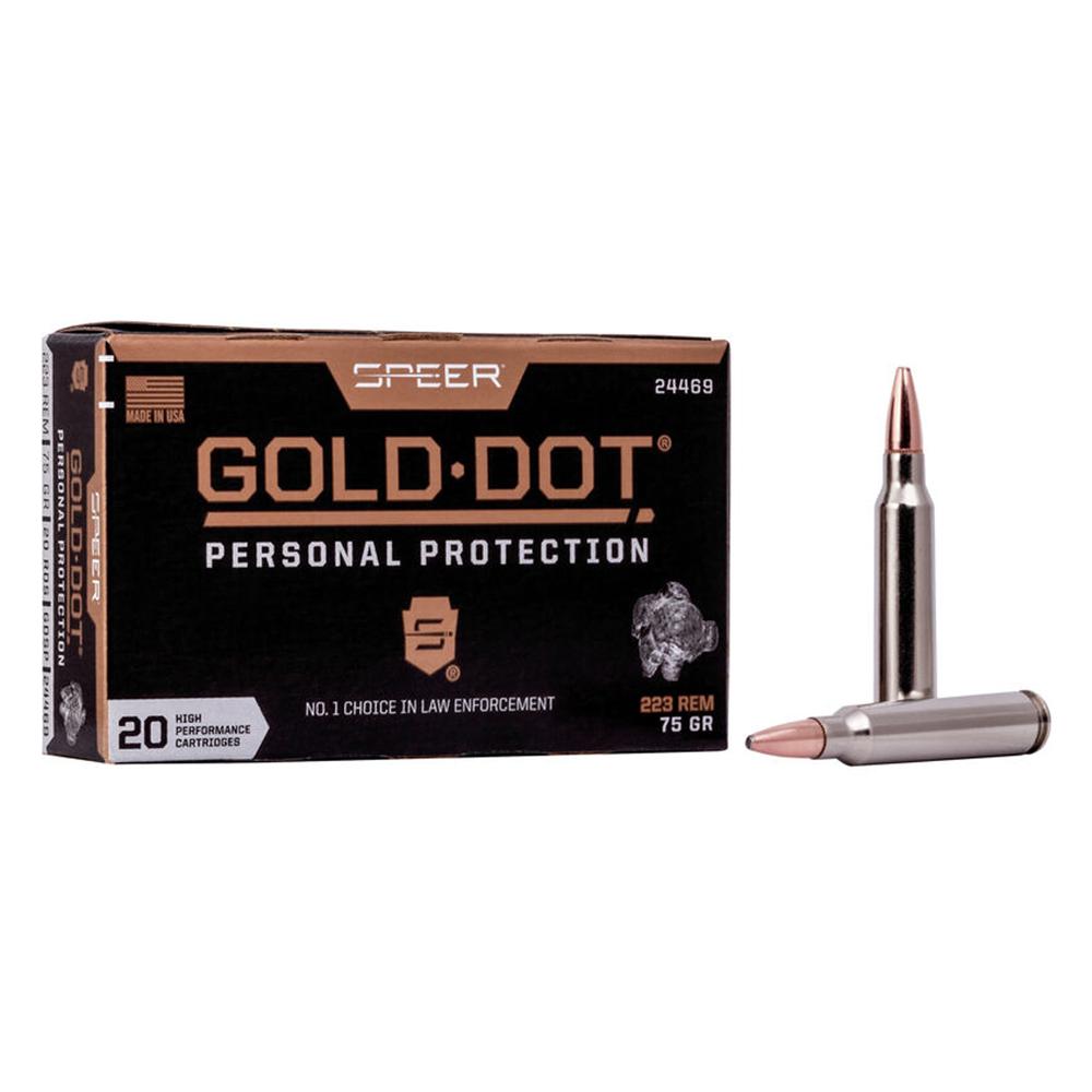 Speer Gold Dot 223 Rem 75 Gr Soft Point 20 Rd