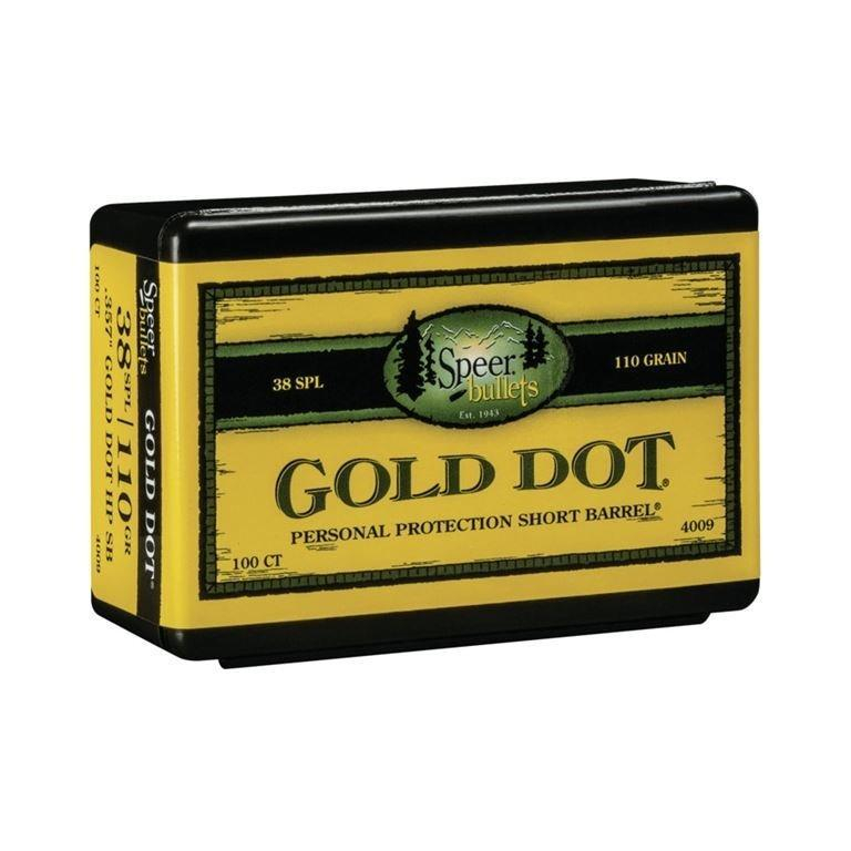 Speer Gold Dot .38 Caliber 110GR Hollow Point 100 Count
