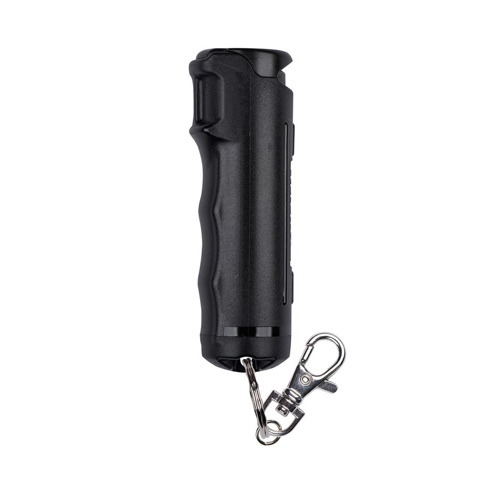 Sabre Black Fast Flip Top Pepper Gel With Key Ring, 0.54OZ