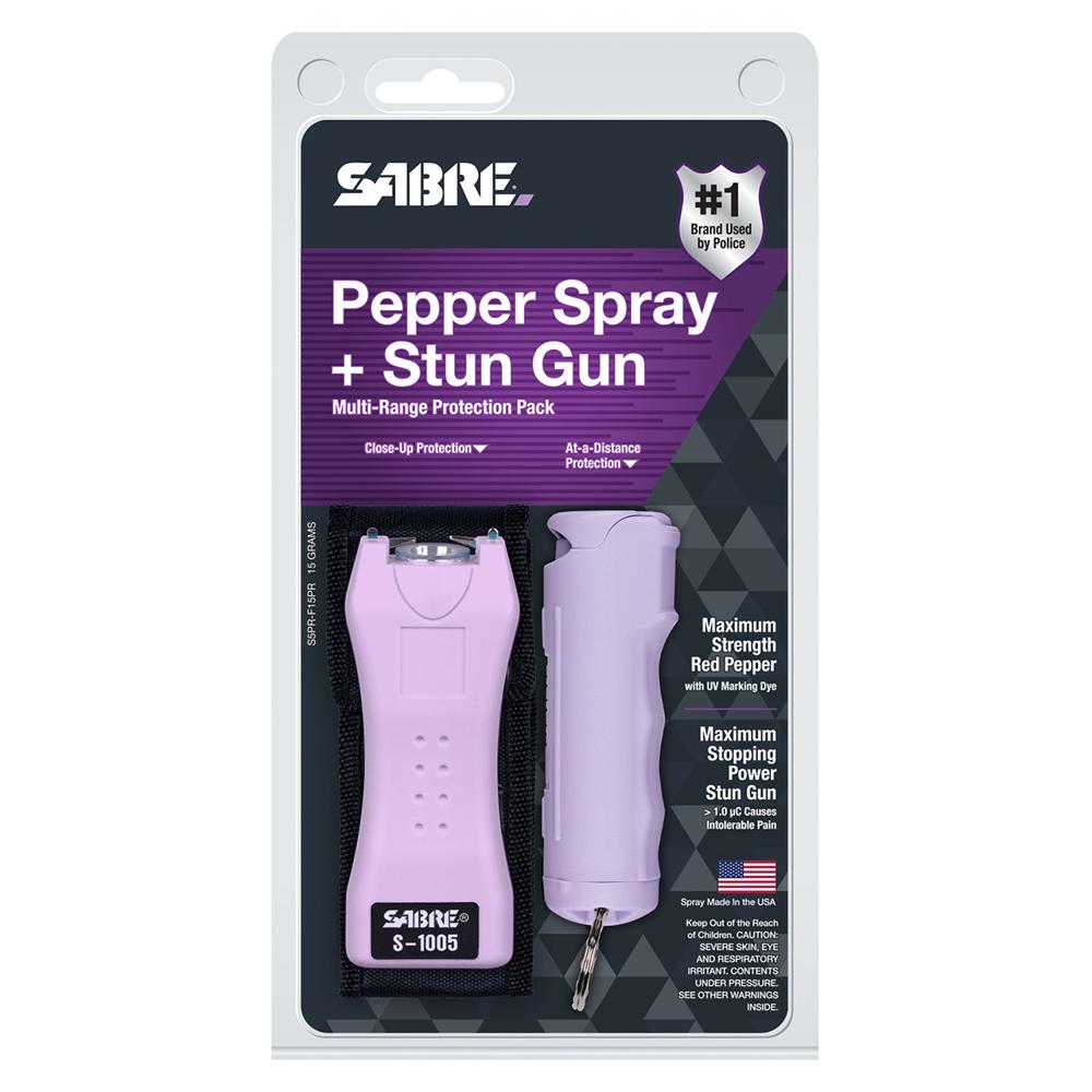 Sabre S-1005-PR Stun Gun & F15-PROC Pepper Spray Kit Purple - Image 2