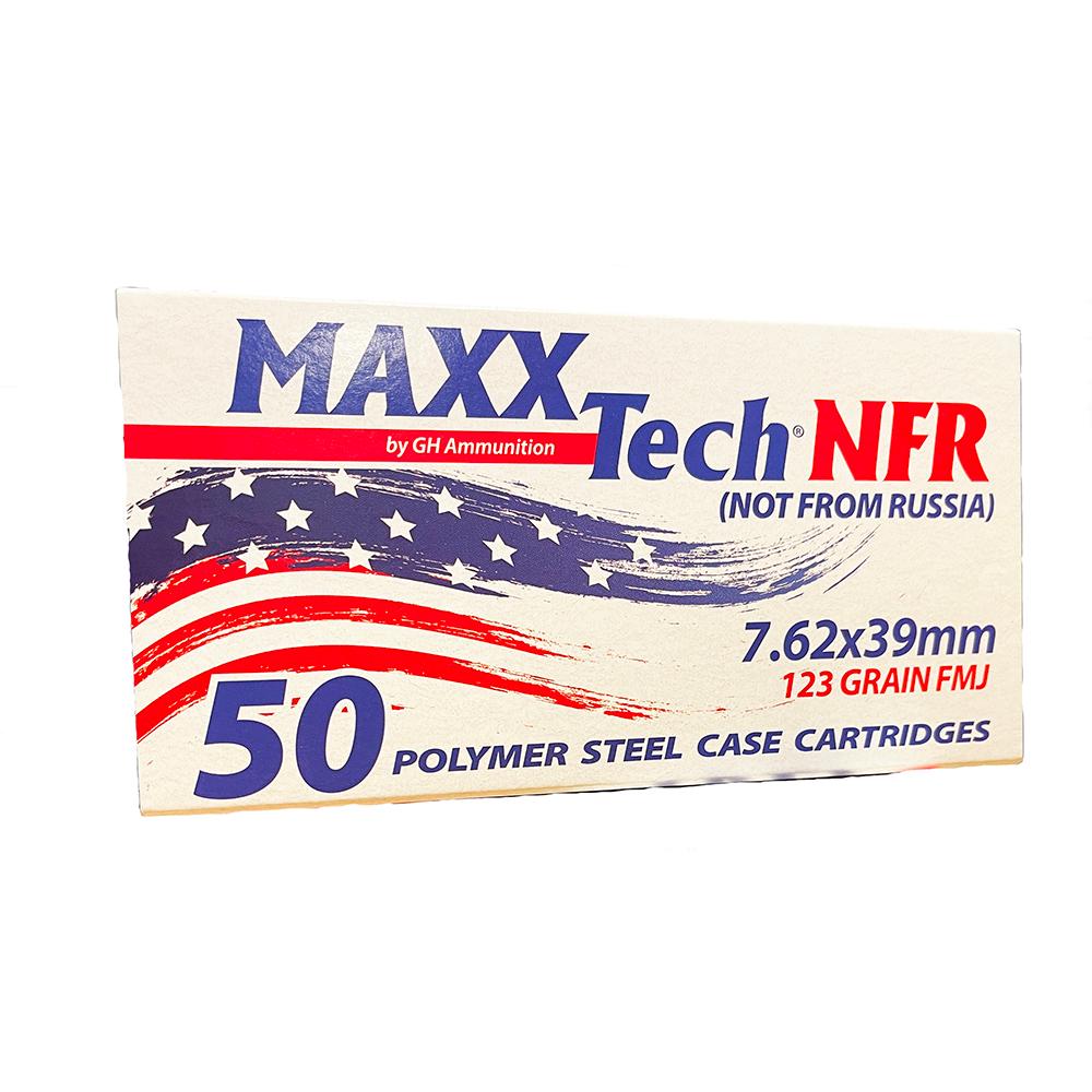 Maxxtech 7.62X39 123GR Fmj Steel Case 50RD