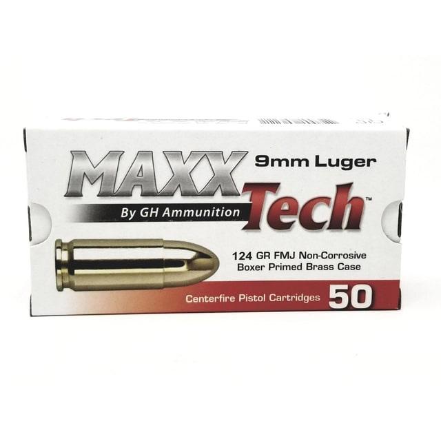 Maxxtech 9MM 124GR Fmj 50RD