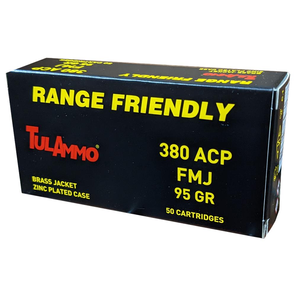 Tula .380 Acp 95GR 50RD Brass Jacketed Steel Case