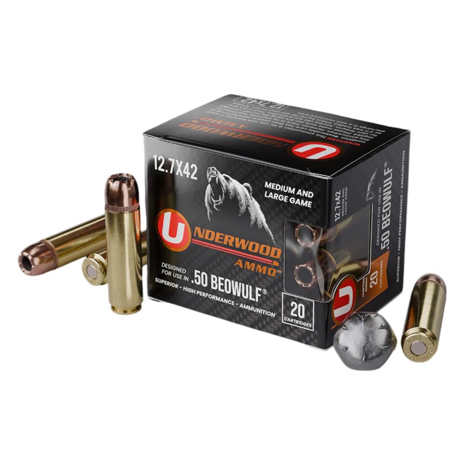 Underwood 50 Beowulf 350 Grain Xtp Jacketed Hollow Point 20/RD