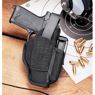 Uncle Mikes 7001 Ambidextrous Hip Holster With Magazine Pouch
