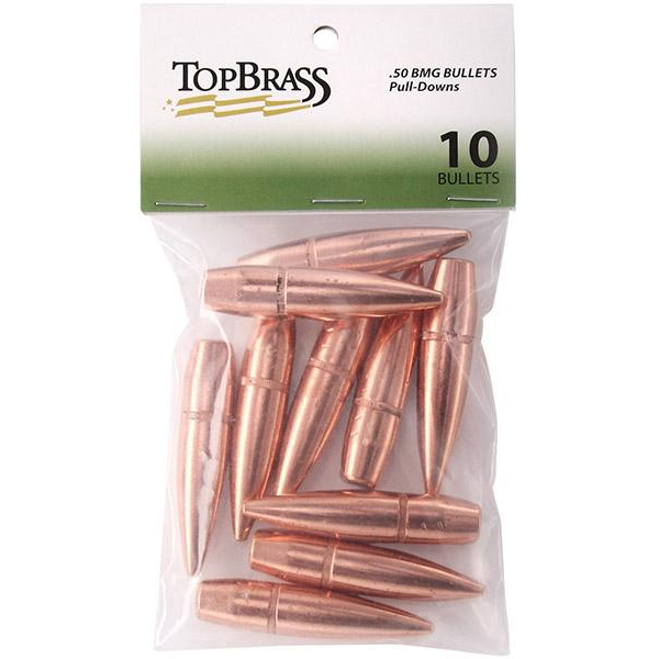 50BMG 647 Gr Fmj Pull Down Bullet 10CT
