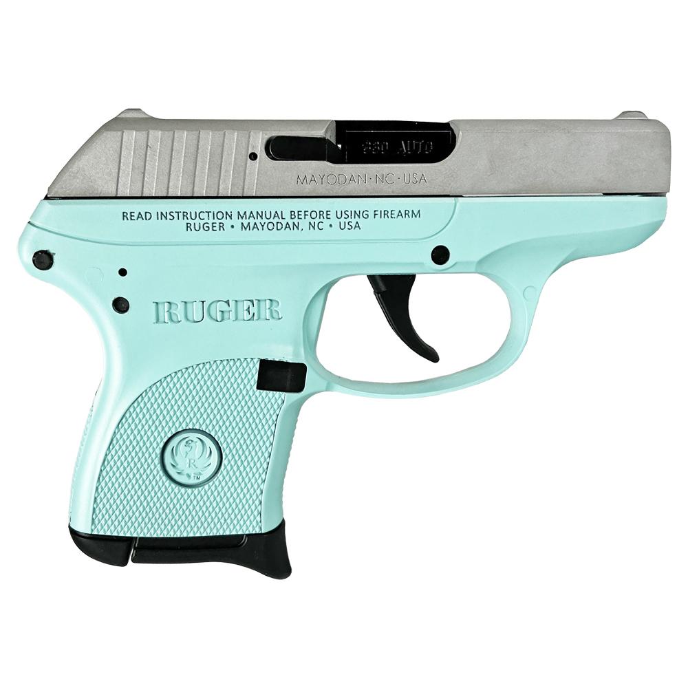 Ruger Lcp 380ACP Pistol 6+1 Robins Egg Blue Frame