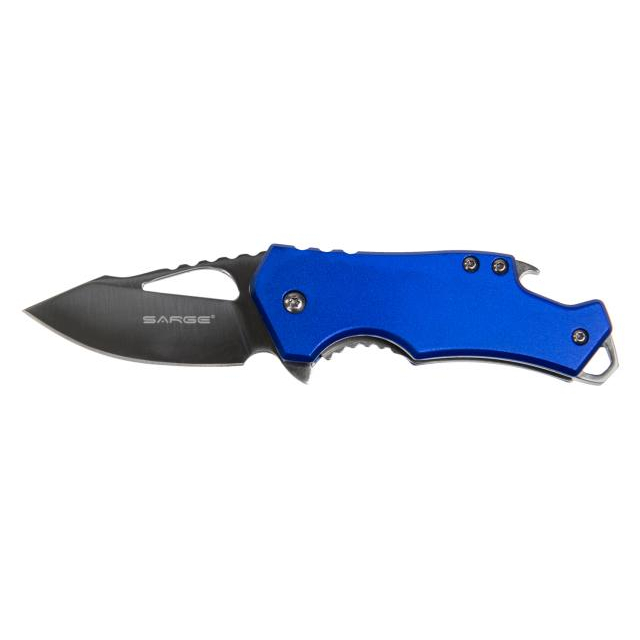 Sarge Blue Fuse-knife & Bottle Opener 2.375 Blade