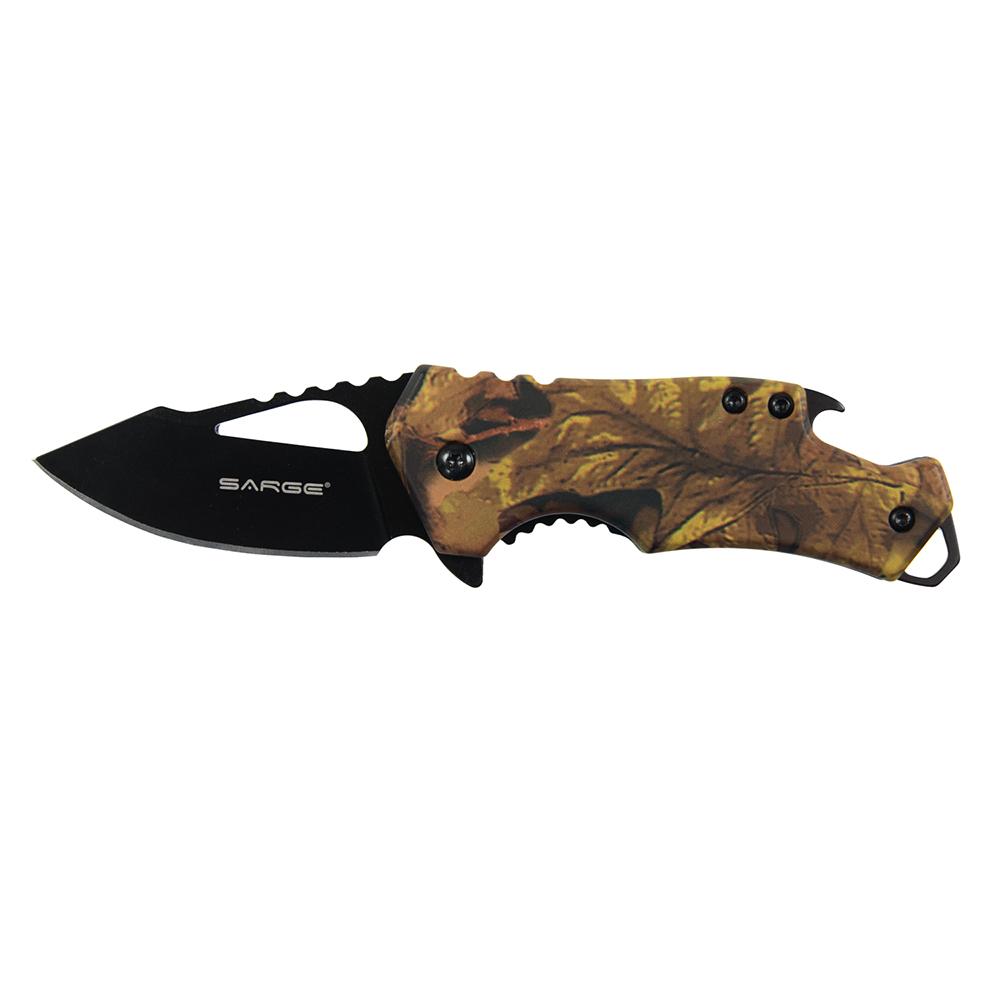 Sarge Camo Fuse Pocket Knife & Bottle Opener - Image 2
