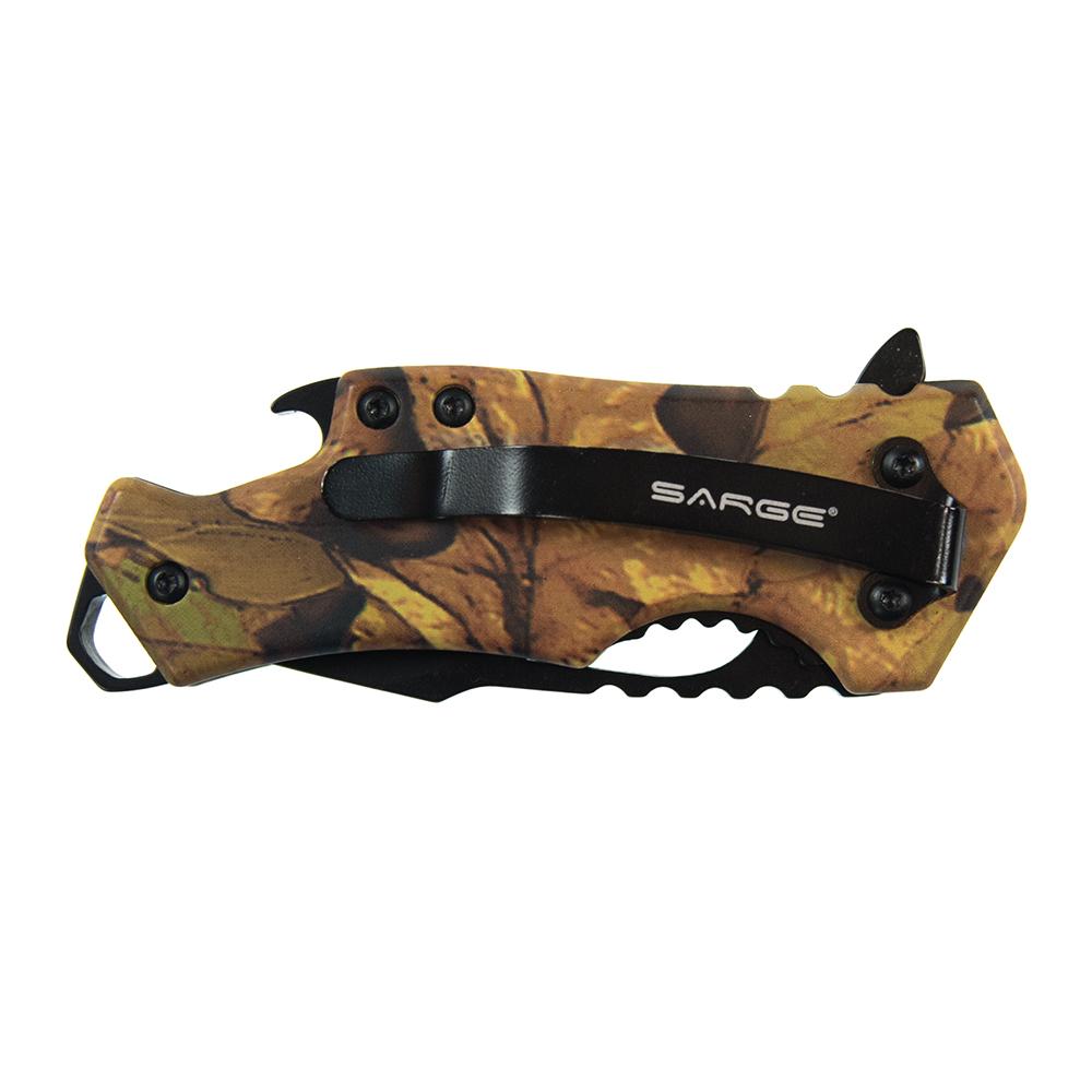 Sarge Camo Fuse Pocket Knife & Bottle Opener - Image 3