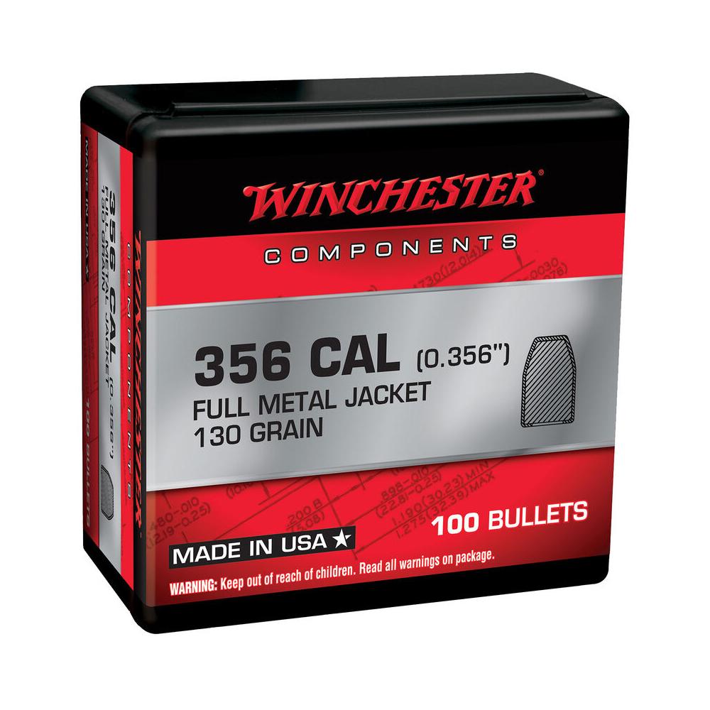 Winchester .38 Cal 130GR Fmj Bullets 100 Count
