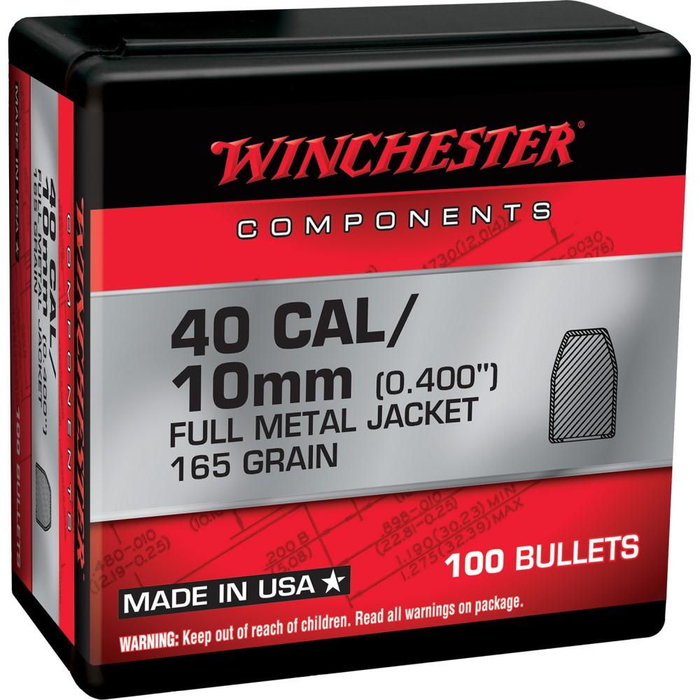 Winchester 40 S&w 165GR Full Metal Jacket Bullet 100 Count