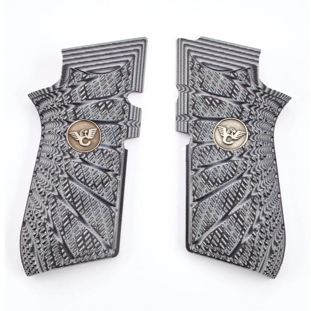 Wilson Combat Edc X9 Grips Gray/black G10 Aggressive Pattern