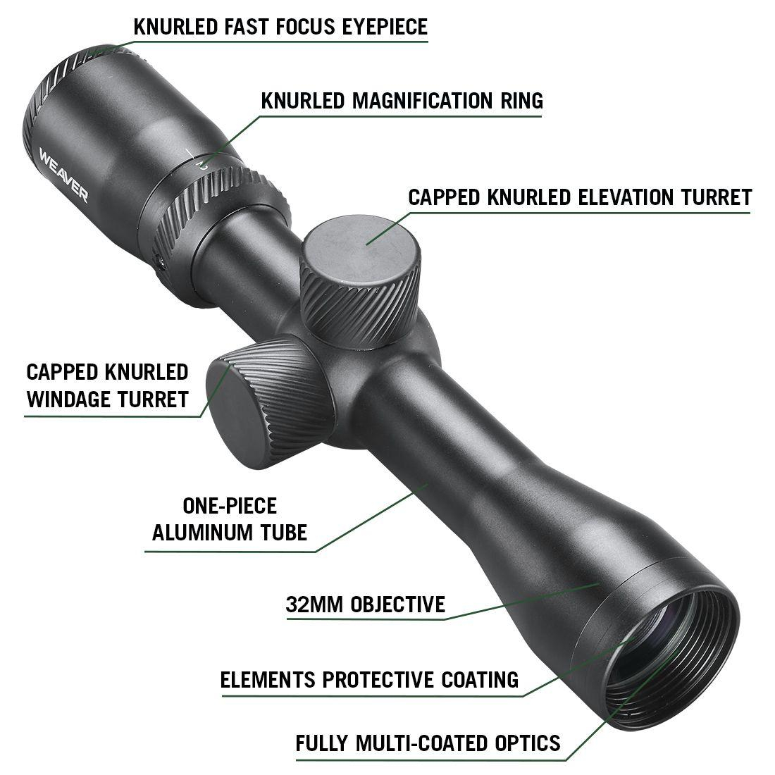 Weaver 2-6X32MM Handgun Scope Classic - Image 2