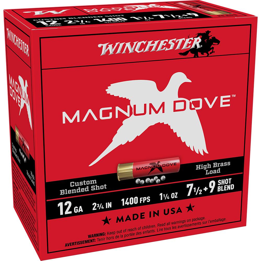 Win Mgnm Dove 12GA 2.75 7.5 25/250