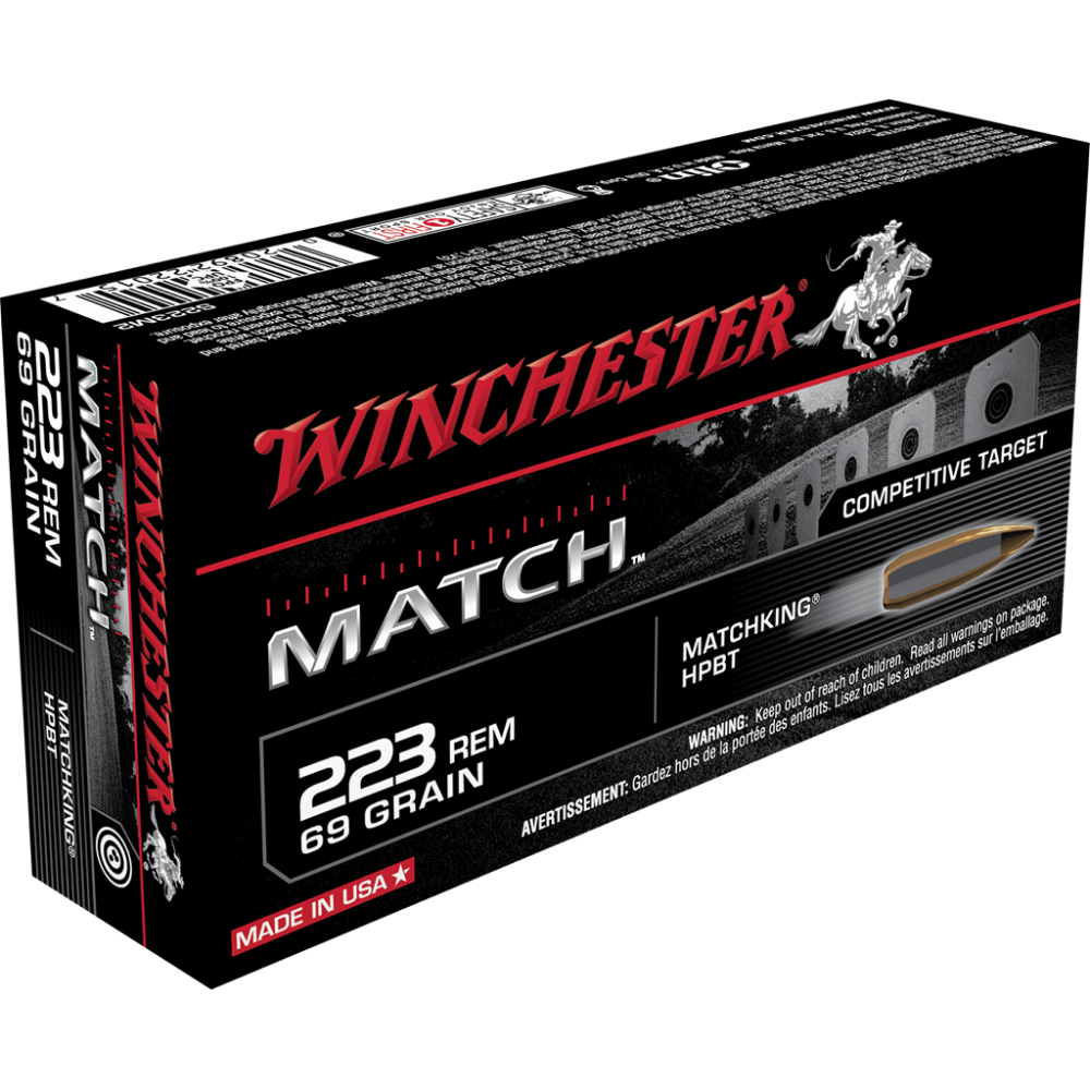 Winchester .223 Rem 69GR Bthp Match 20RD