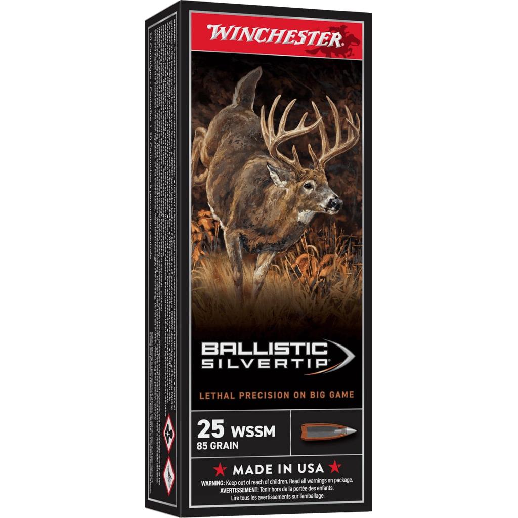 Winchester 25 Wssm 85GR Ballistic Silvertip 20RD Box