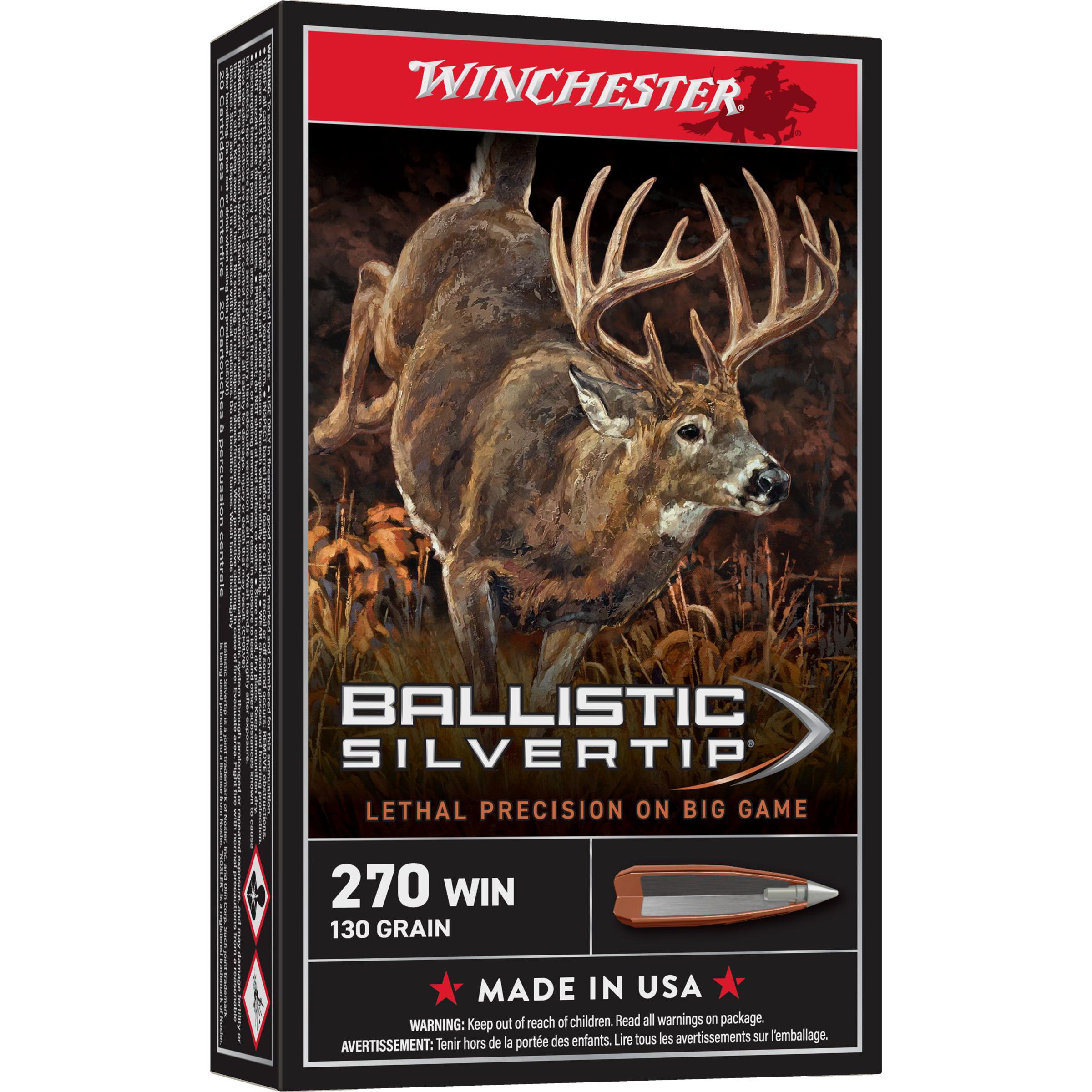 Winchester Ballistic Silvertip 270 Win 130 Gr 20 Rd
