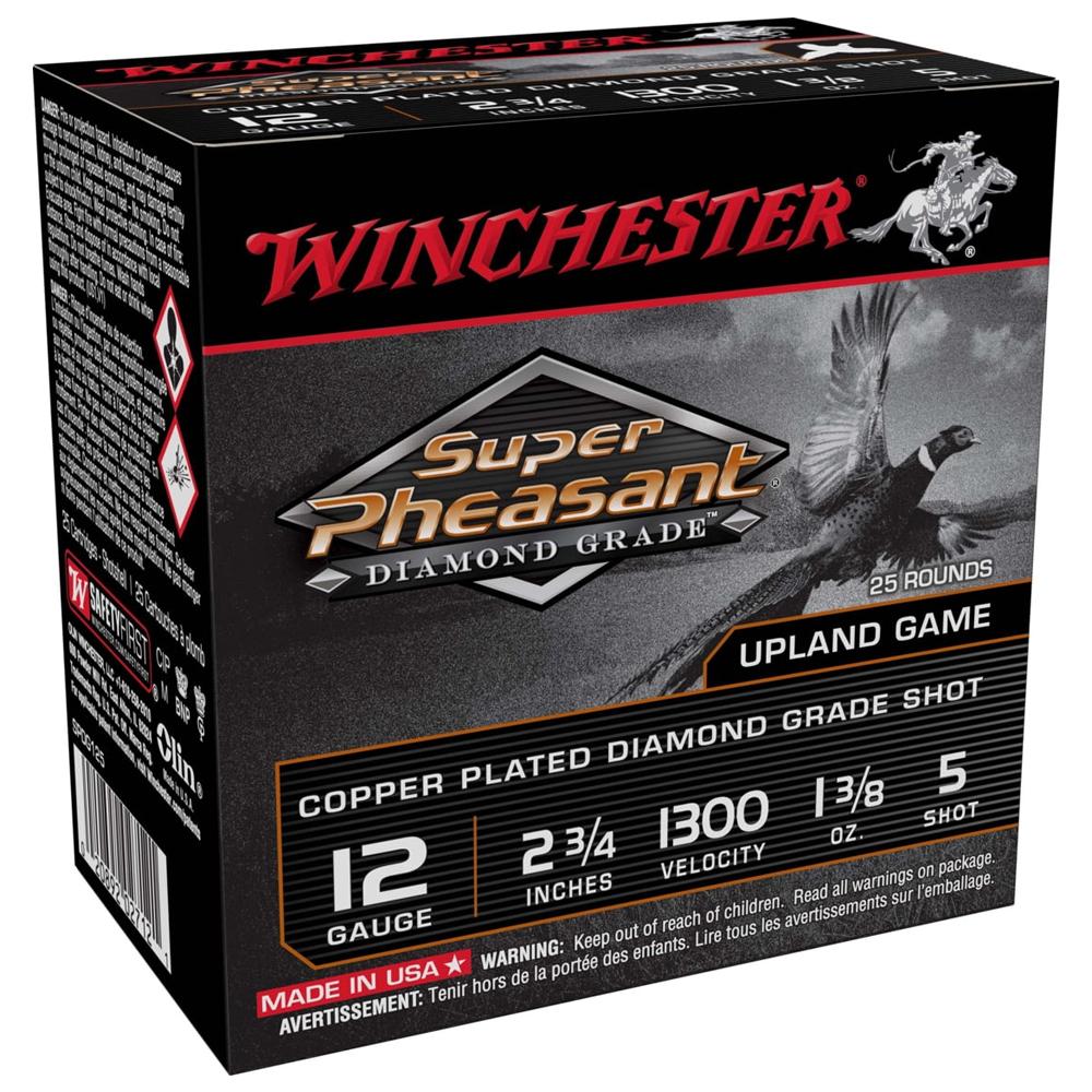 Winchester Super Pheasant Diamond Grade Load 12 Ga 2-3/4 5 Shot 25 Rd