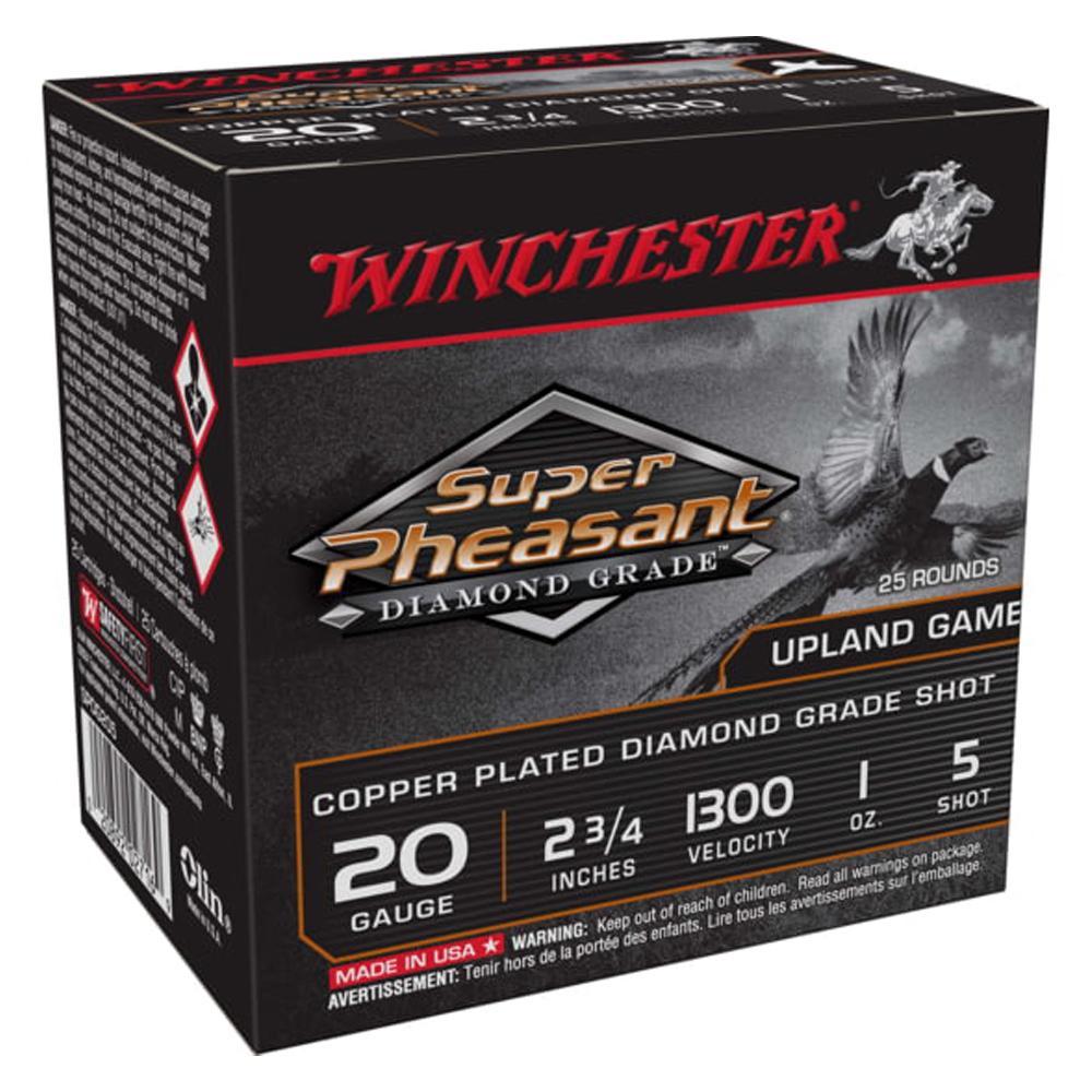 Winchester Super Pheasant Diamond Grade 20 Ga 2-3/4 5 Shot 25 Rounds