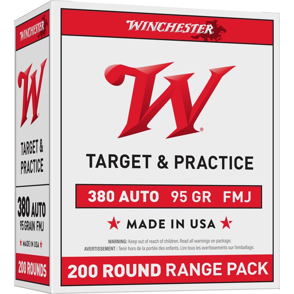 Winchester Usa .380 Acp 95GR Fmj 200RD 5 Box Case