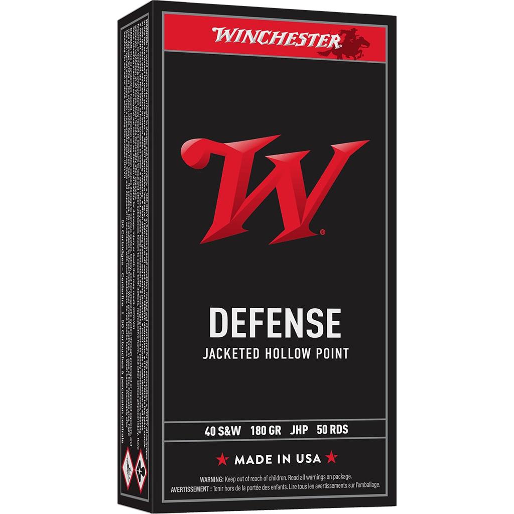 Winchester Usa 40 S&w 180 Gr Jacketed Hollow Point 50 Rd