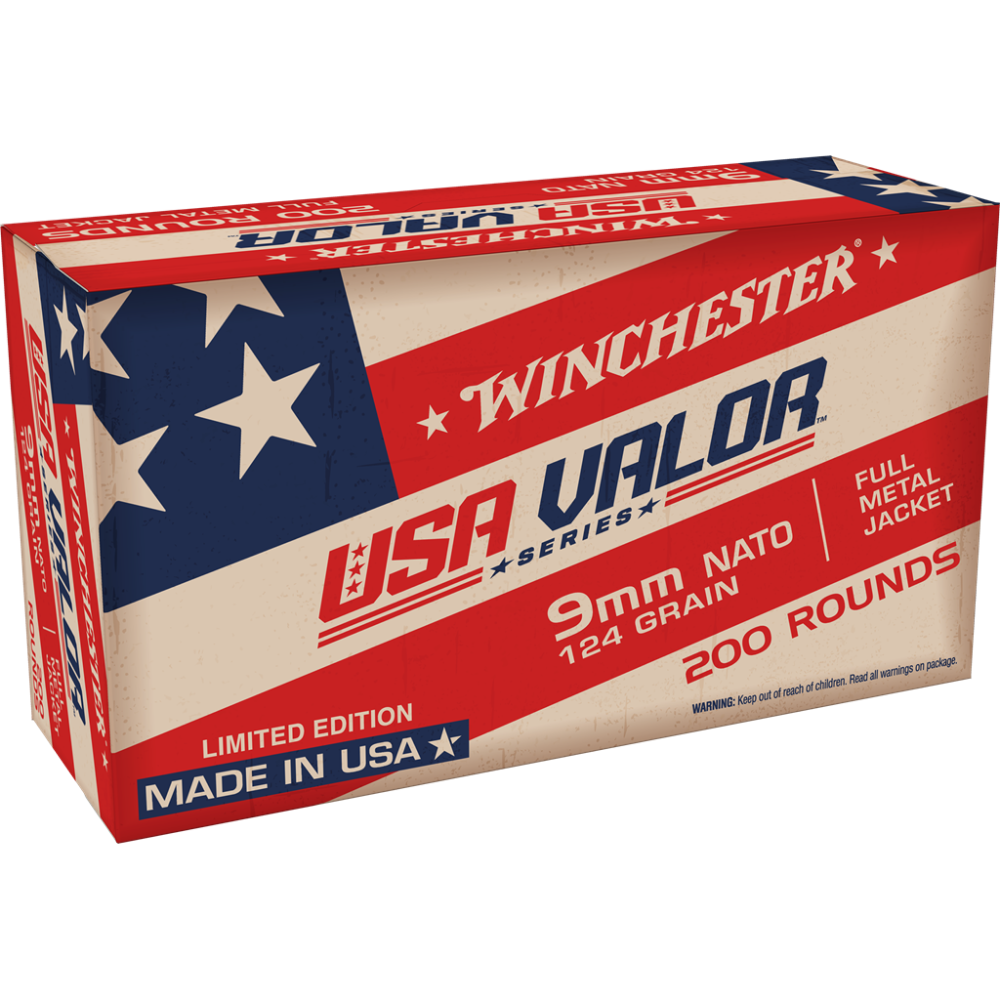 Winchester Usa Valor 9MM Nato 124GR Fmj 200 Rd Box