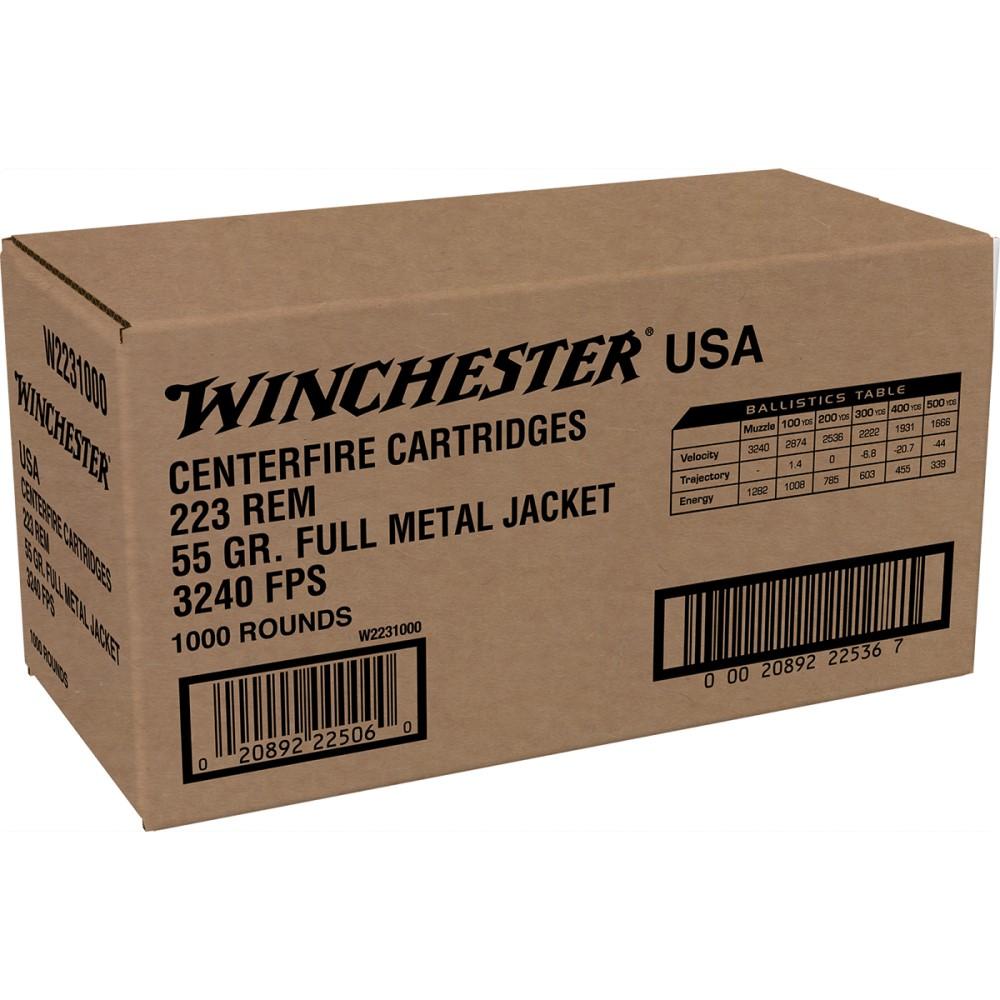 Winchester Lake City 223 Rem 55GR Fmj 1000 Rd
