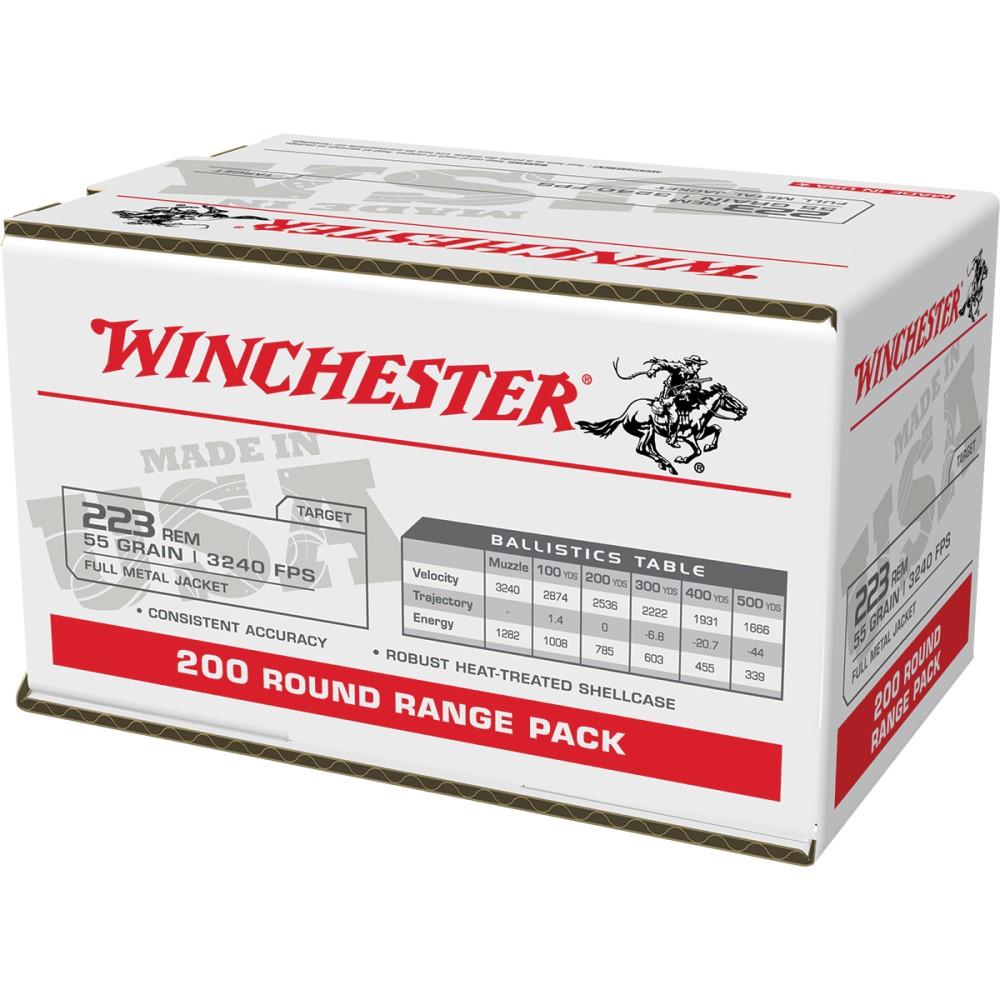 Winchester 223 Rem 55GR Fmj 200RD Value Pack