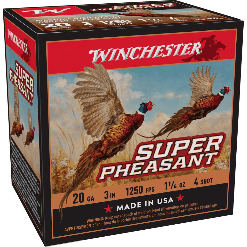 Winchester Super Pheasant 20GA 3 1 1/4OZ 4 Shot 25 Rd.