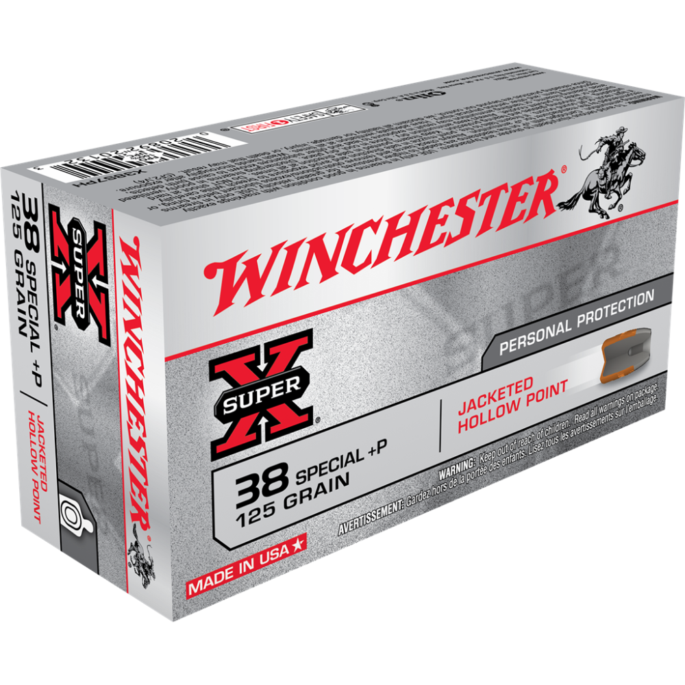 Winchester 38 Spl +p 125GR Jhp Ammunition