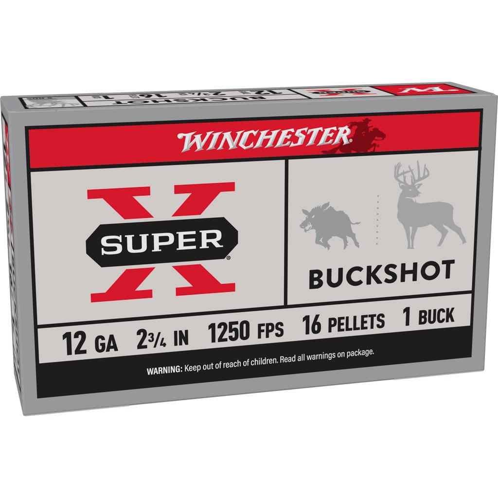Winchester Super-x 12GA 2.75 1 Buckshot 16 Pellets 5RD