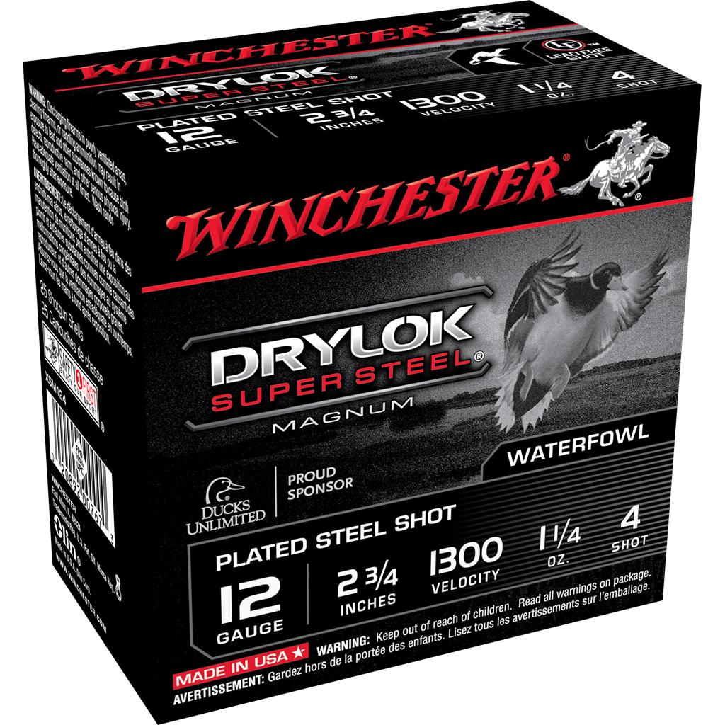 Winchester Drylok 12GA 2-3/4 1-1/4OZ 4 Shot 25/ROUND