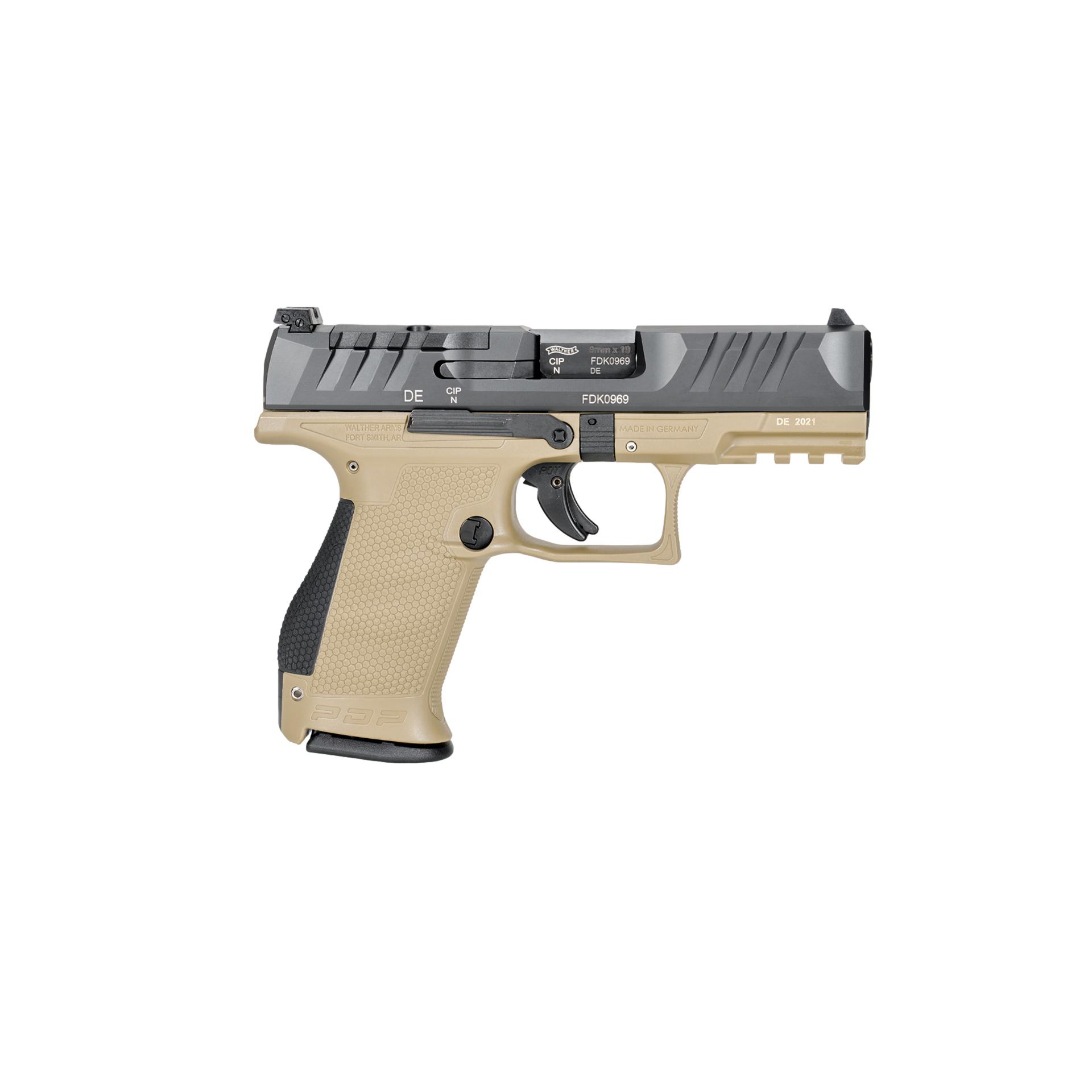 Walther Pdp Compact 9MM 15+1 Optics Ready Tan/black