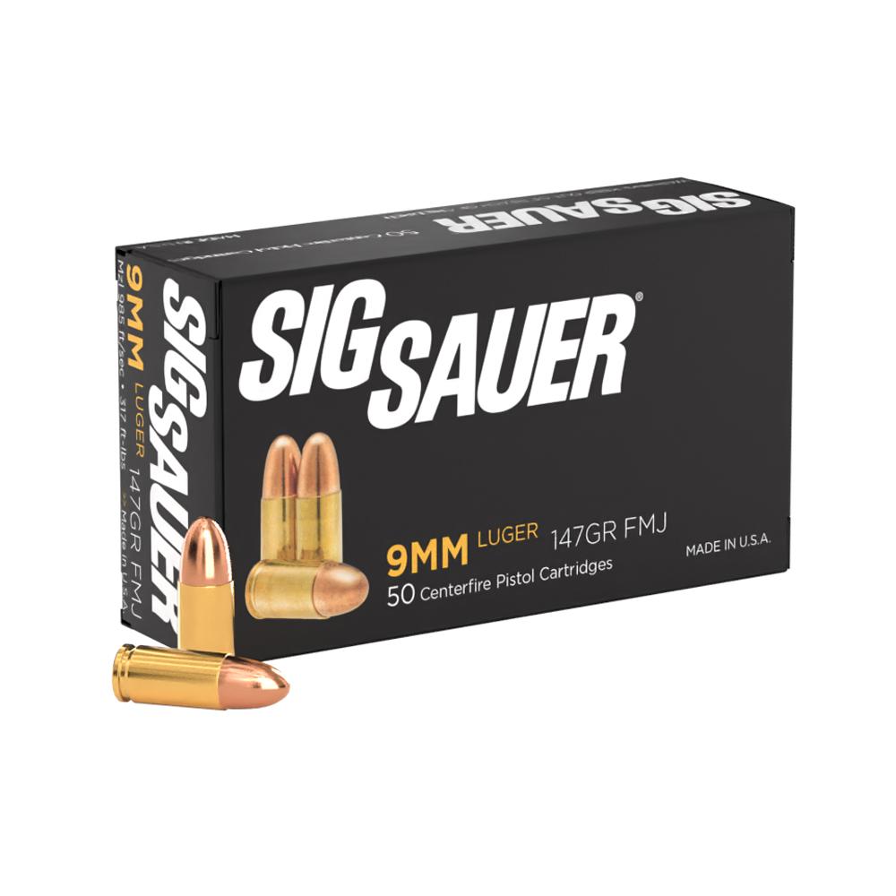 Sig Sauer 9MM 147GR Elite Ball Fmj Ammo BOX/50