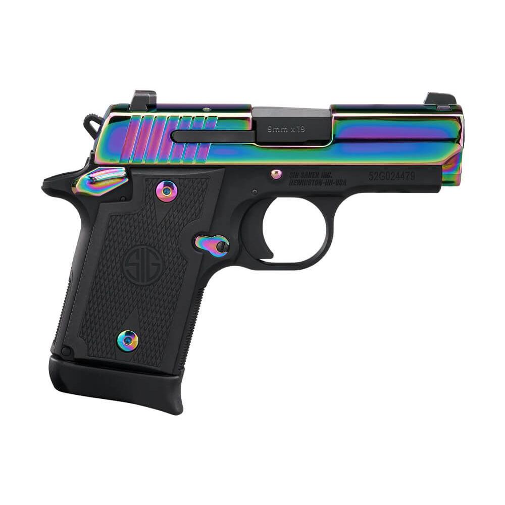 Sig Sauer P938 9MM 7RD Rainbow Titanium G10
