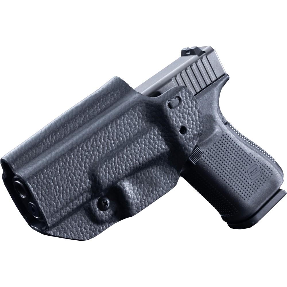 Mft Glock 19/23/44 Leather Hybrid Iwb/owb Holster - Black