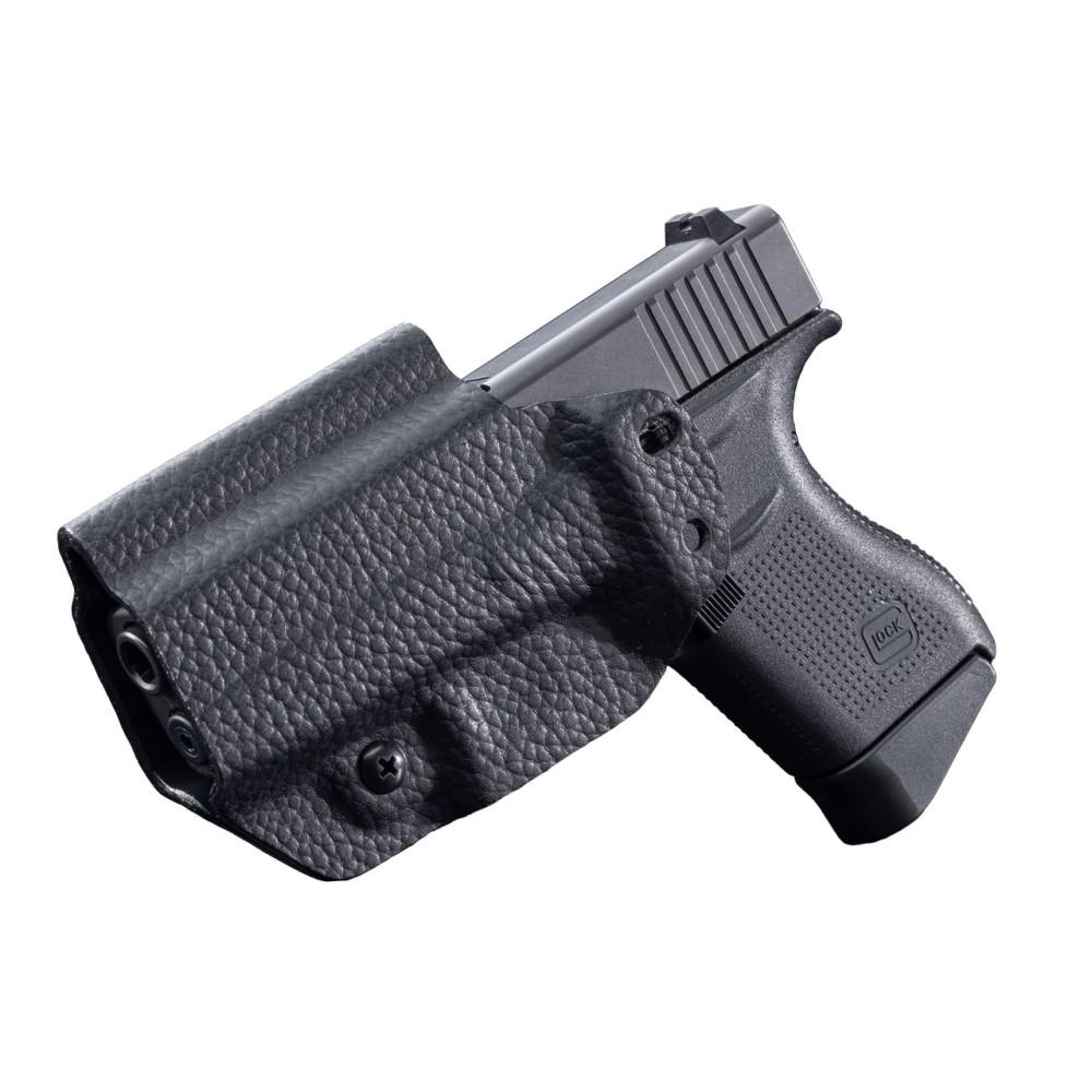 Mft Glock 43/43X Leather Hybrid Iwb/owb Holster - Black