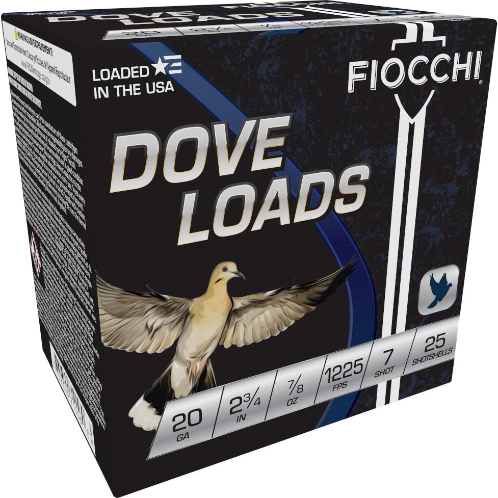 Fiocchi Dove & Quail Steel 20GA 2.75 7/8OZ 7 25RD
