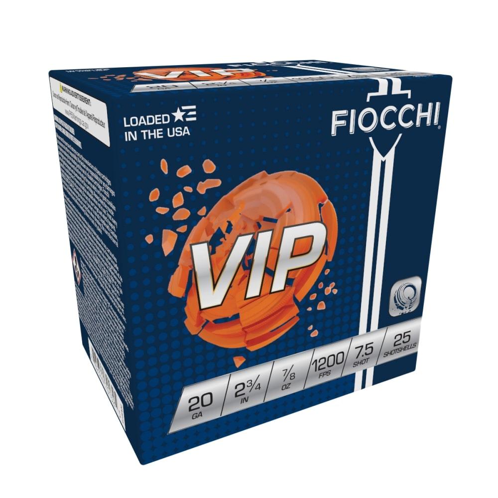 Fiocchi 20GA Vip Target 2.75 7/8OZ 7.5 Shot 25 Per Box