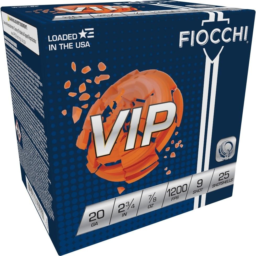Fiocchi 20GA Vip Target Load 2.75 7/8OZ 9 Shot 25 Per Box