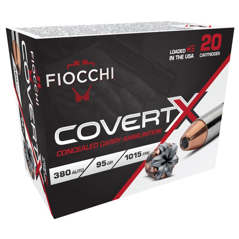 Fiocchi Covert X 380 Acp 95GR Jhp 20 Rounds Ammo