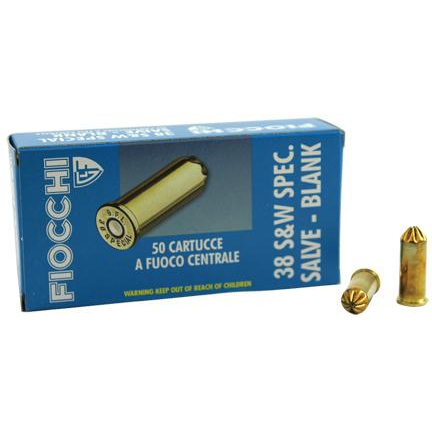 Fiocchi 38 Cal Rimmed Revolver Blanks 50RD