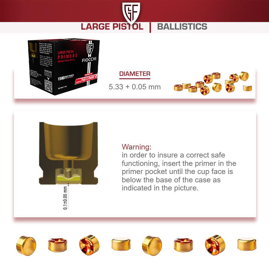 Fiocchi Large Pistol Primers 1500 Per Box - Image 7