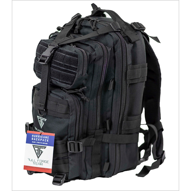 Full Forge Hurricane Tactical Backpack 18X11X11 Black