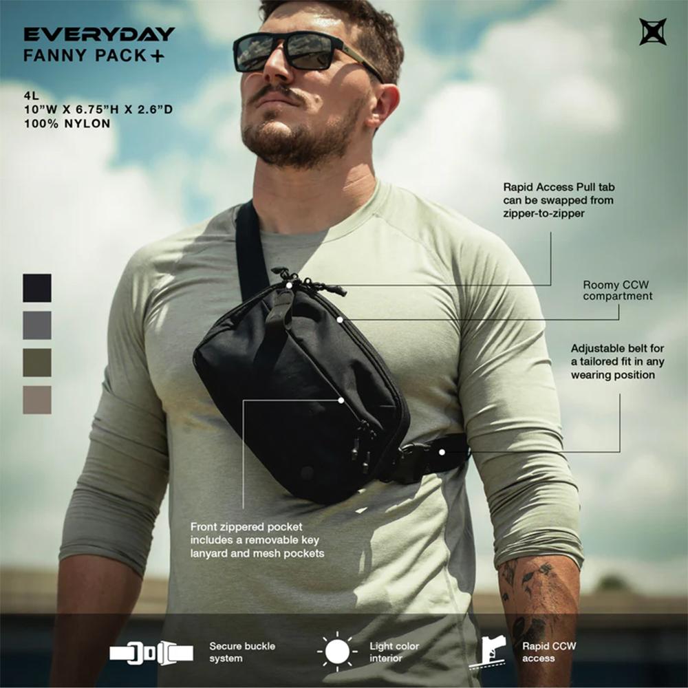 Vertx Everyday Fanny Pack + Black - Image 2