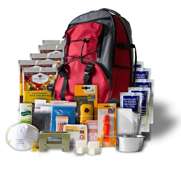5-DAY Survival Backpack for 1 Person - Red