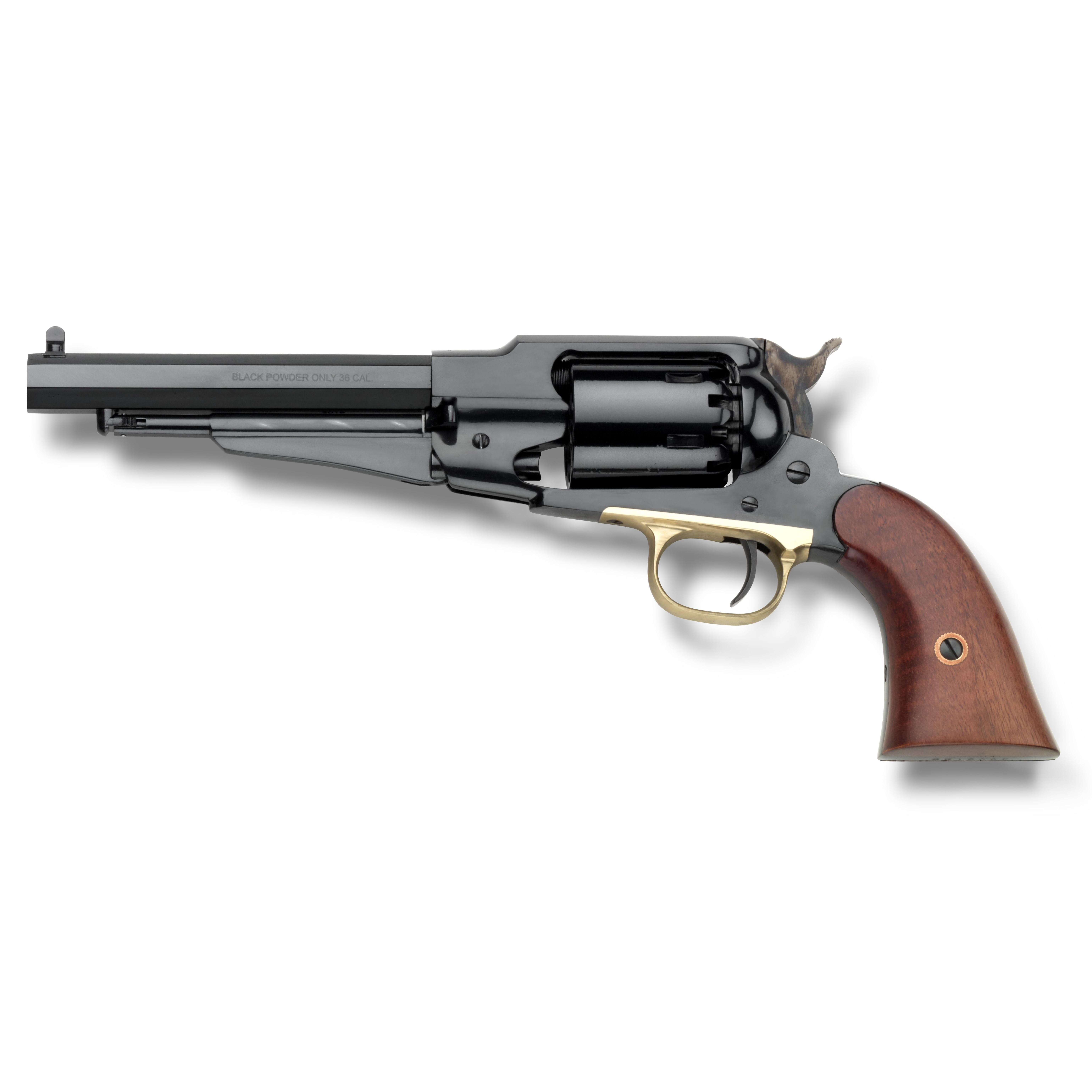 1858 Remington .36 6.5 Steel Frame Blued Walnut Grips