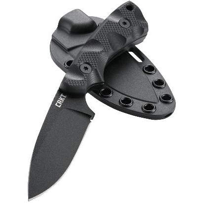 Crkt Siwi Drop Point Fixed Blade Knife Black G-10 3.34